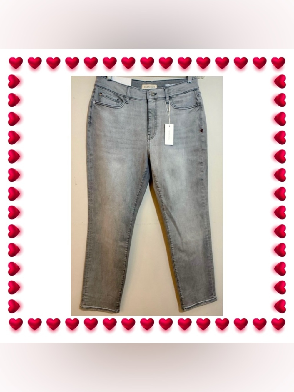 Jeans - Warp + Weft - gray girlfriend 10/30 - new w/tags. Straight leg. Perfect
